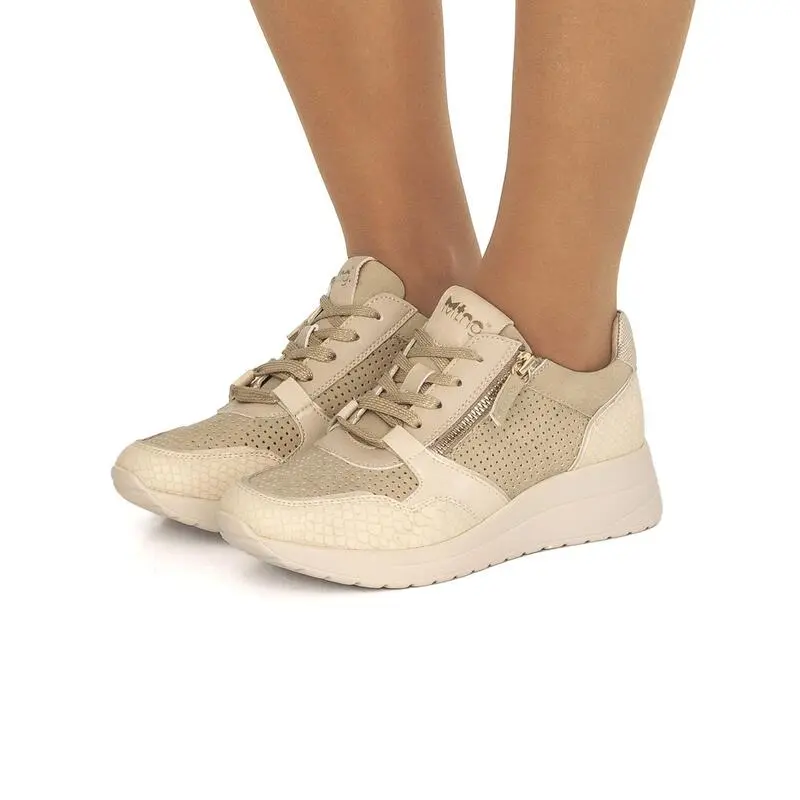 Zapatillas De Caminar Para Mujer Mtng Lanas En Color Beige - Imagen 2