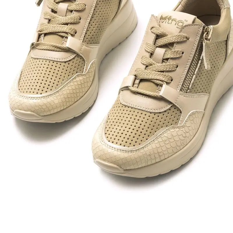 Zapatillas De Caminar Para Mujer Mtng Lanas En Color Beige - Imagen 3