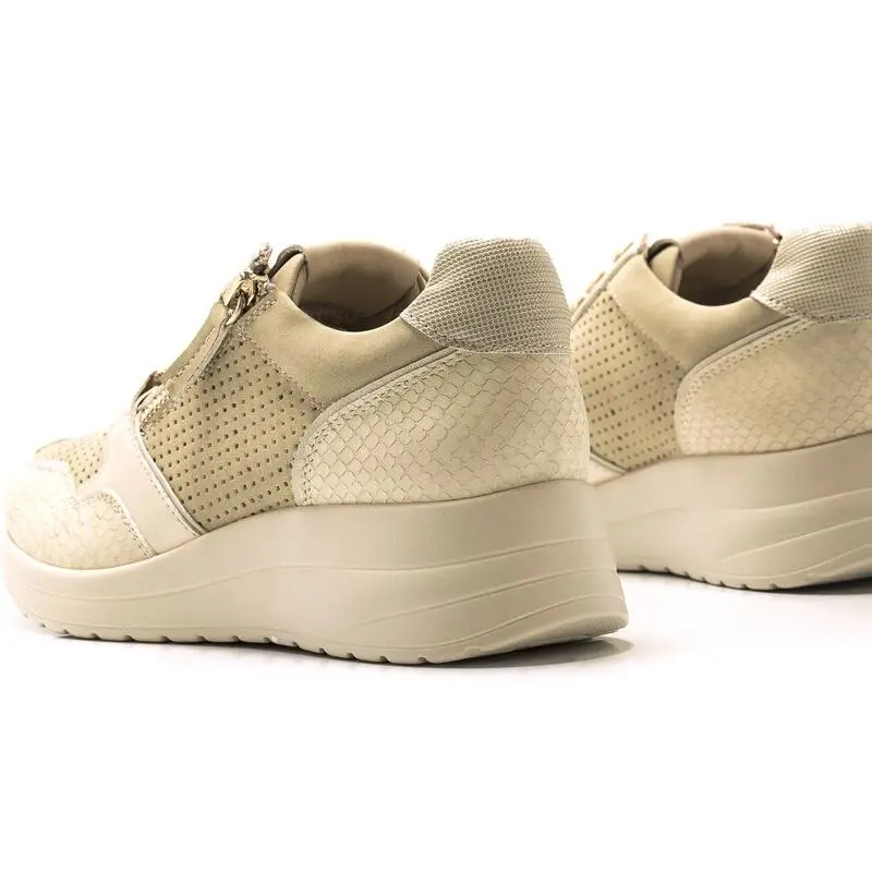Zapatillas De Caminar Para Mujer Mtng Lanas En Color Beige - Imagen 4