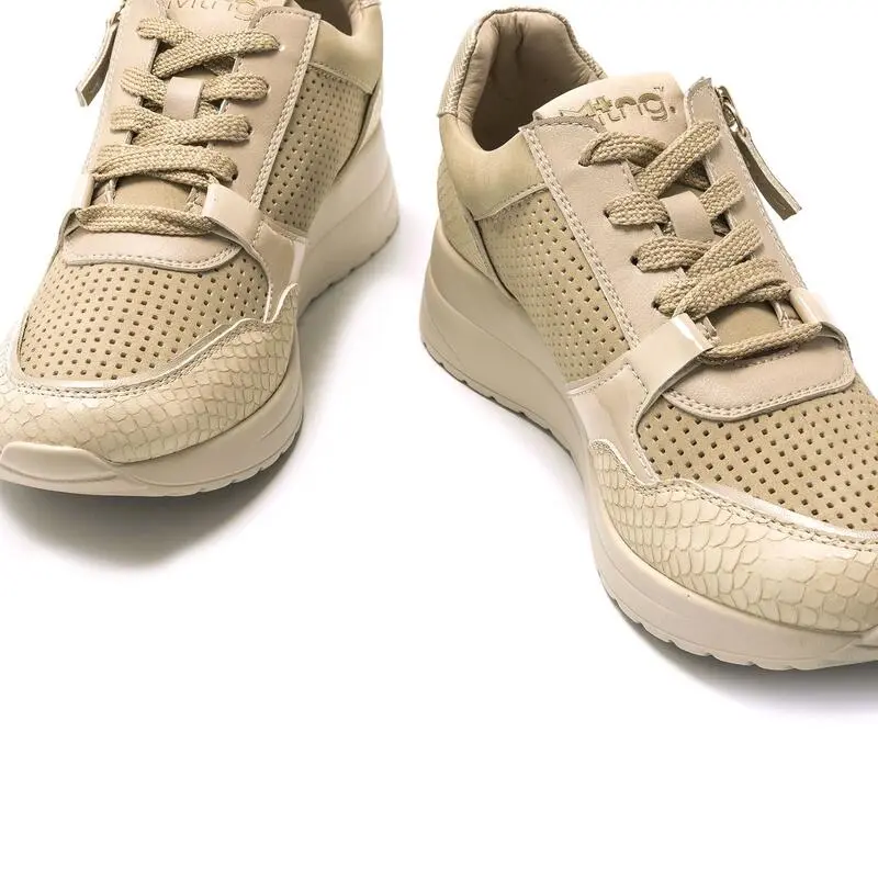 Zapatillas De Caminar Para Mujer Mtng Lanas En Color Beige - Imagen 5