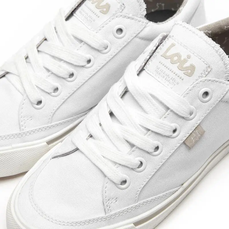 Zapatillas De Lona Para Mujer Lois 61326 Blancas Con Suela Antideslizante - Imagen 5