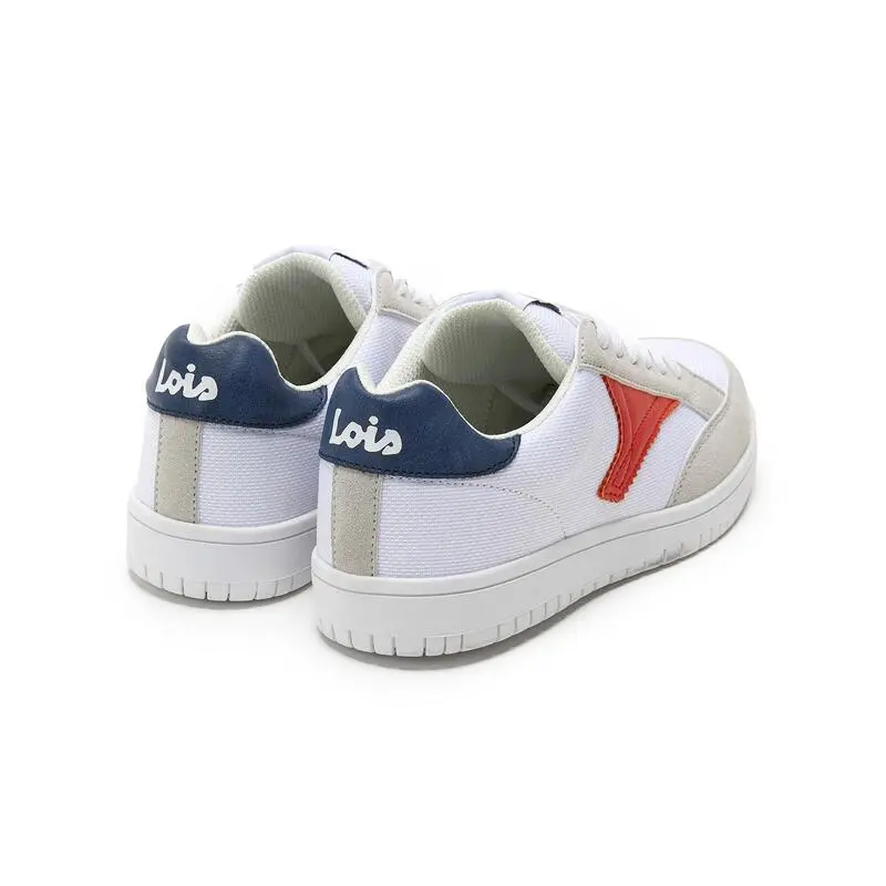 Zapatillas Deportivas Caminar Para Mujer Lois 85802 Blancas Con Cordones - Imagen 3