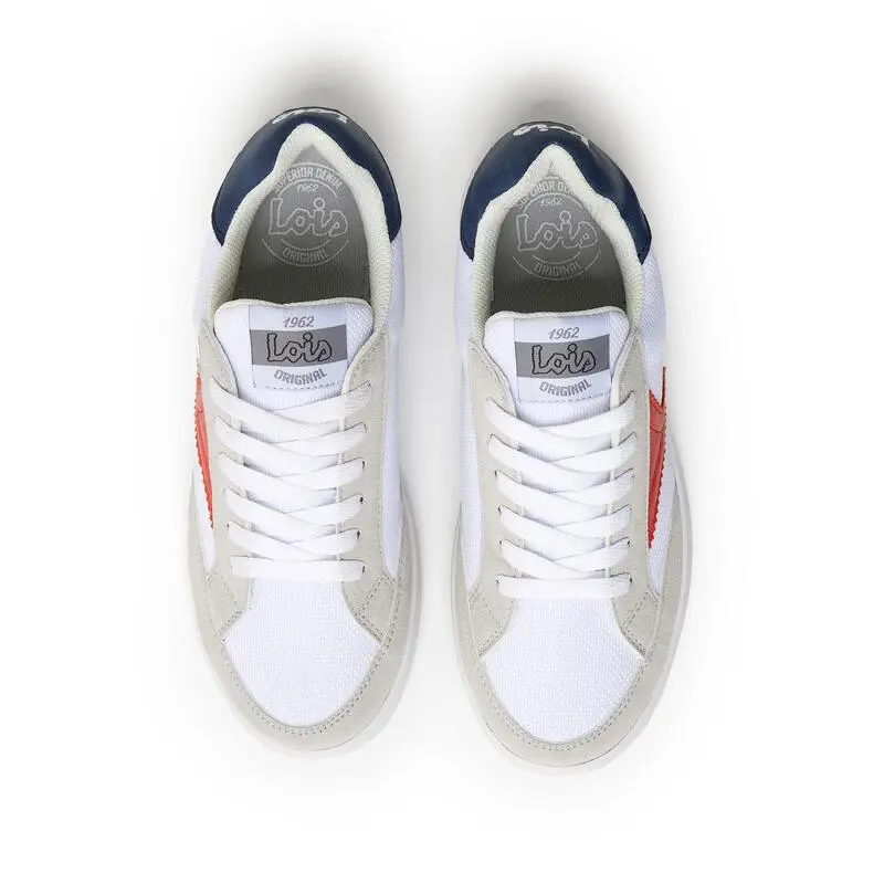 Zapatillas Deportivas Caminar Para Mujer Lois 85802 Blancas Con Cordones - Imagen 4