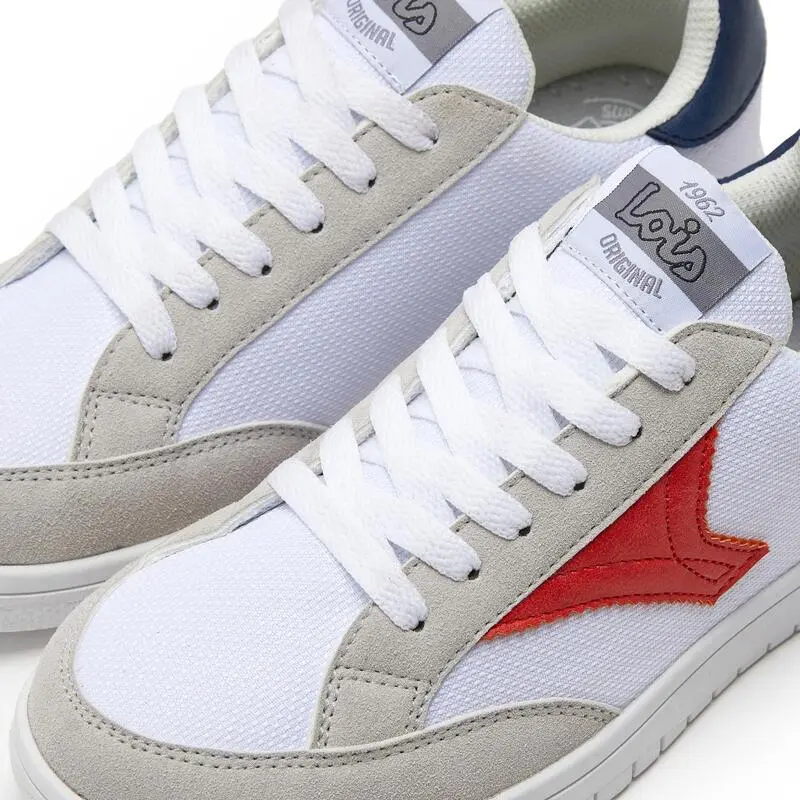 Zapatillas Deportivas Caminar Para Mujer Lois 85802 Blancas Con Cordones - Imagen 5